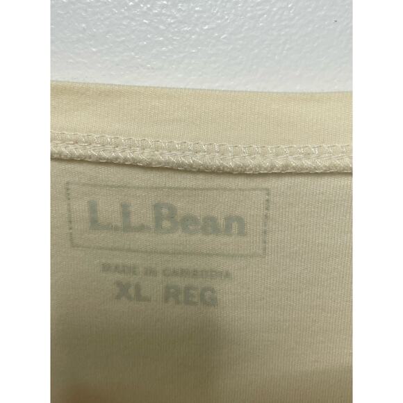 L.L. Bean 3/4 Dolman Sleeve Top 100% Cotton Casual Shirt Butter Yellow Womens XL - Picture 4 of 8